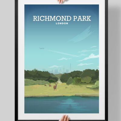Richmond Park, Richmond London Print, Richmond Poster - A4