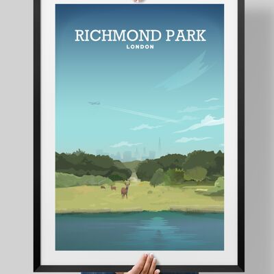 Richmond Park, Richmond London Print, Richmond Poster - A4