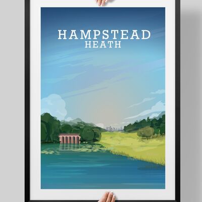 Hampstead Heath Print, Hampstead Heath London, Hampstead Art - A4