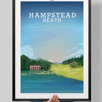 Hampstead Heath Print, Hampstead Heath London, Hampstead Art - A4