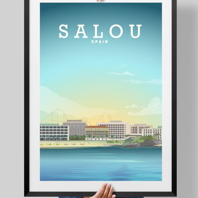 Salou Print, Salou Poster, Salou Holiday - A2