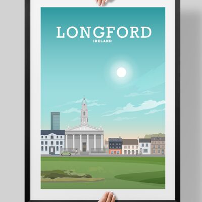 Longford Ireland, Longford Poster. Longford Print, County Longford - A4