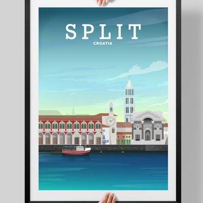 Split Croatia Print, Split Croatis Poster - A4