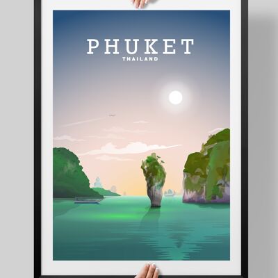 Phuket Poster, Phuket Print, Thailand Gift - A4