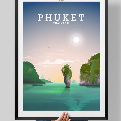 Phuket Poster, Phuket Print, Thailand Gift - A2