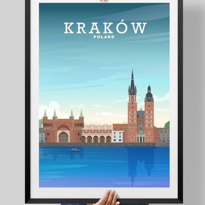 Krakow Poster, Krakow Print, Polish Art - A4