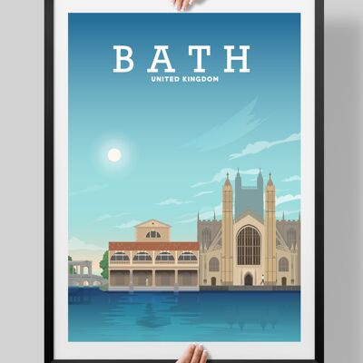 Bath Print, Bath Somerset Poster, Bath England - A4