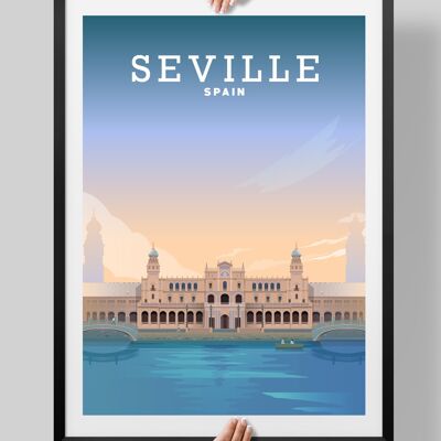 Seville Poster, Seville Spain, Seville Print - A4