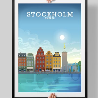 Stockholm Print, Sweden Poster, Stockholm Art - A4