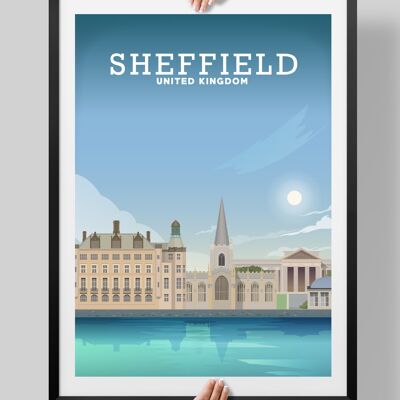 Sheffield Print, Sheffield Yorkshire, Steel City Poster - A4