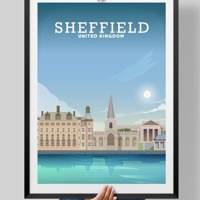 Sheffield Print, Sheffield Yorkshire, Steel City Poster - A3