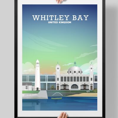 Whitley Bay Poster, Whitley Bay Print - A4