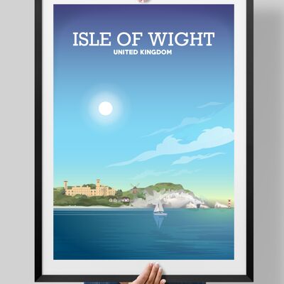 Isle of Wight Print, Isle of Wight England - A4