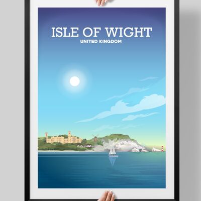Isle of Wight Print, Isle of Wight England - A3