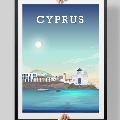 Cyprus Print, Cyprus Poster - A4