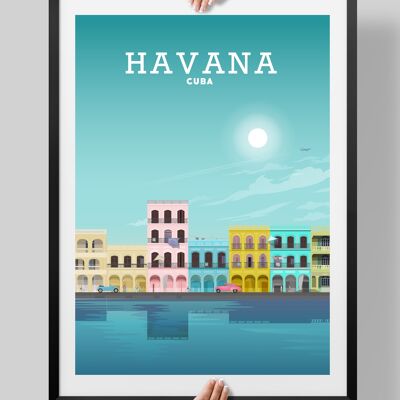 Havana Cuba, Havana Poster, Havana Print - A4