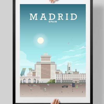 Madrid Poster, Madrid Spain, Spanish Art - A4