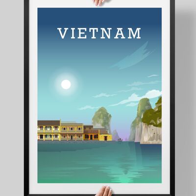 Vietnam Print, Vietnam Poster - A4
