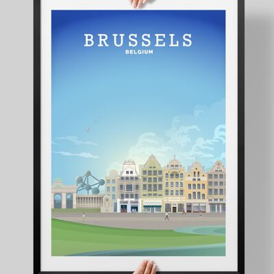 Brussels Poster, Brussels Print - A4