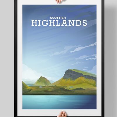 Scottish Highlands Art, Scottish Highlands Poster, Scottish Highlands Print - A4