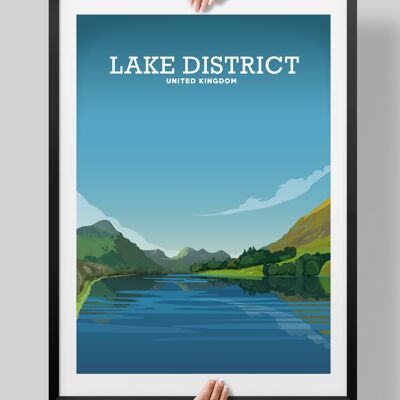 Lake District Print, Lake District Poster, Lake District Art - A4