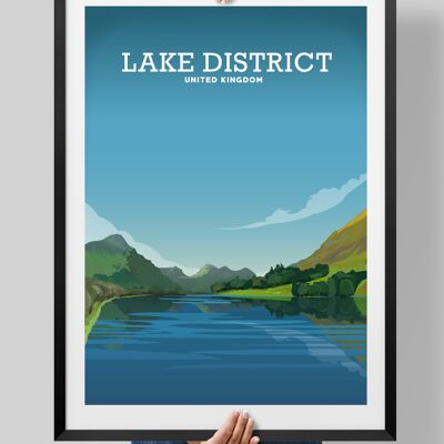 Lake District Print, Lake District Poster, Lake District Art - A3