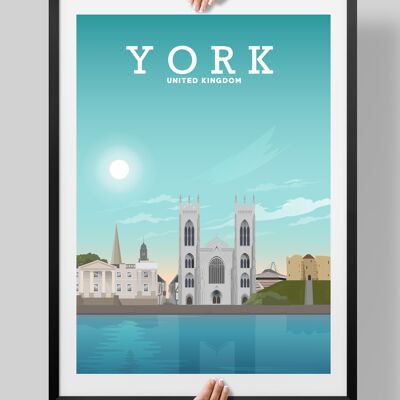 York Print, York Poster, York Art - A3
