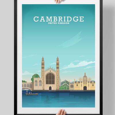 Cambridge Print, Cambridge Poster, Cambridge Art - A2