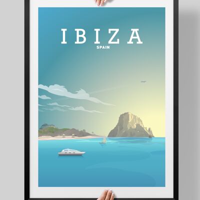 Ibiza Beach Print, Ibiza Poster, Ibiza Print - A4