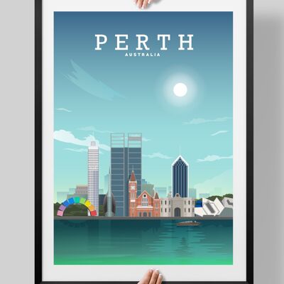 Perth Australia, Perth Poster, Perth Print, Perth WA - A4