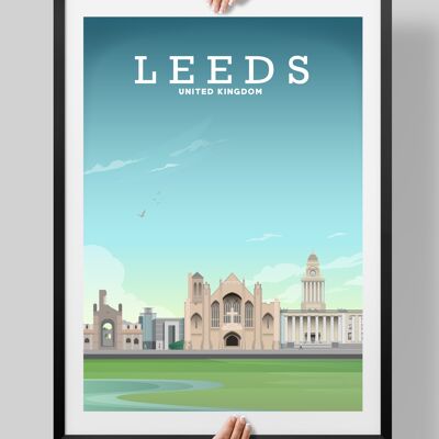 Leeds Print, Leeds Poster, Leeds England - A4