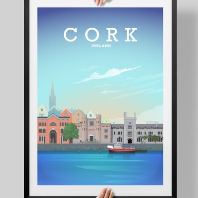 Cork Print, Cork City, Cork Poster, Irish Gifts - A4