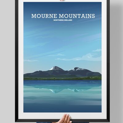 Mourne Mountains Print, Mourne Mountains Northern Ireland - A3
