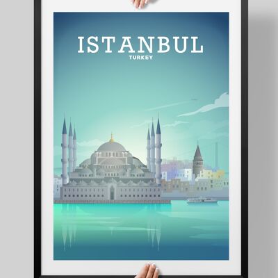 Istanbul Poster, Istanbul Turkey, Istanbul Print - A4