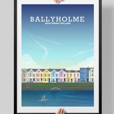 Ballyholme, Northern Ireland Print, Bangor Northern Ireland Poster - A4
