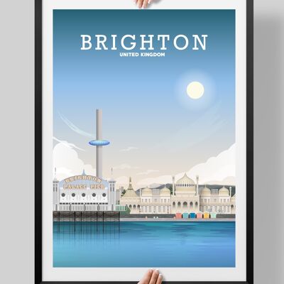 Brighton Poster, Brighton Print, Brighton Pier - A3
