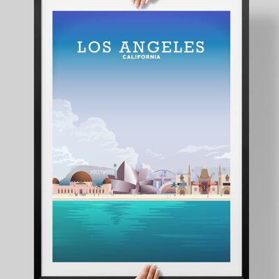 Los Angeles Print, Los Angeles Poster, LA Decor - A4