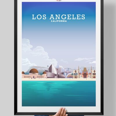 Los Angeles Print, Los Angeles Poster, LA Decor - A3