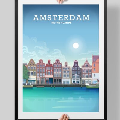 Amsterdam Print, Amsterdam Poster, Amsterdam Art - A4