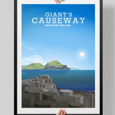 Giants Causeway, Northern Ireland Print, Northern Ireland Art - A4