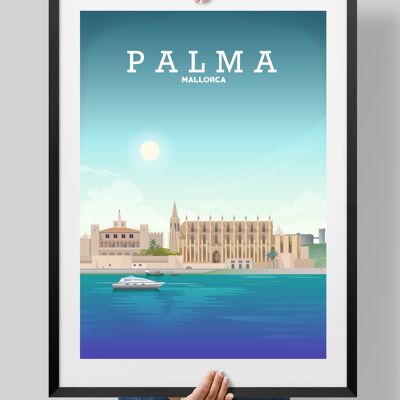 Palma Majorca Travel Print, Majorca Travel Poster Palma - A4