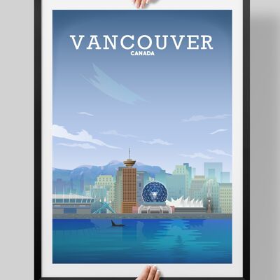 Vancouver Print, Vancouver Poster, Canada Travel Art - A3