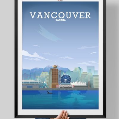 Vancouver Print, Vancouver Poster, Canada Travel Art - A3