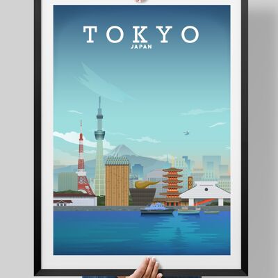 Tokyo Print, Tokyo Poster, Tokyo Travel Art - A4