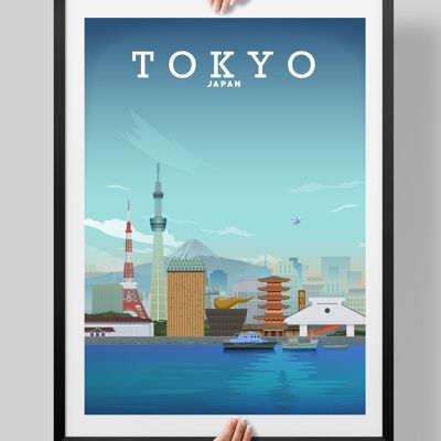 Tokyo Print, Tokyo Poster, Tokyo Travel Art - A2