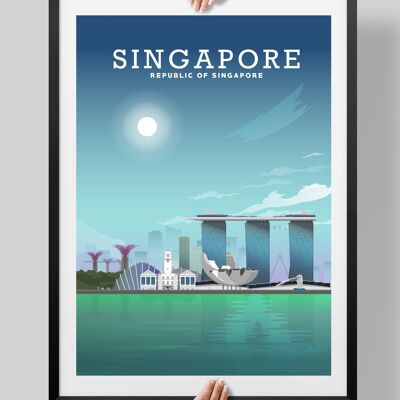 Singapore Print, Singapore Poster, Singapore Art - A4