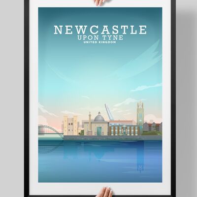 Newcastle Upon Tyne Print, Newcastle Upon Tyne Poster - A4