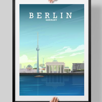 Berlin Poster, Berlin Germany Poster, Travel Art - A3