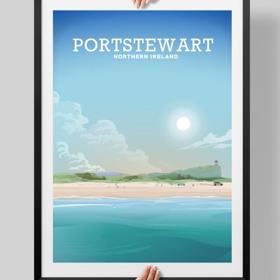 Portstewart Print, Portstewart Poster, Northern Ireland Art - A4