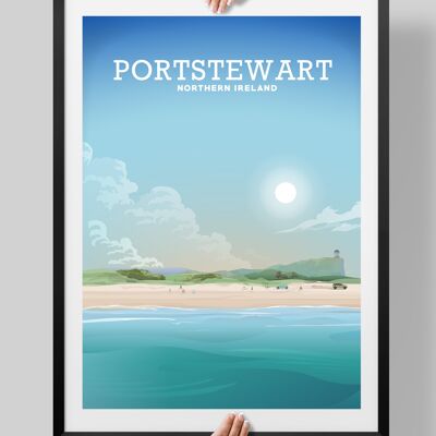 Portstewart Print, Portstewart Poster, Northern Ireland Art - A3